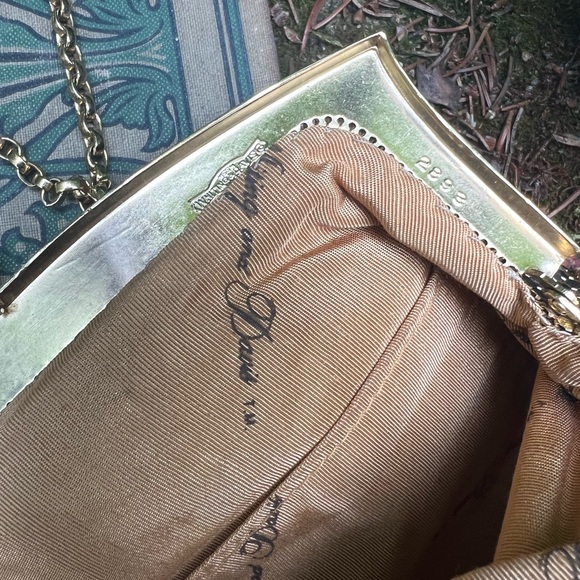 Vintage 1985 Whiting & Davis Gold Metal Mesh Mini Purse - Picture 9 of 14